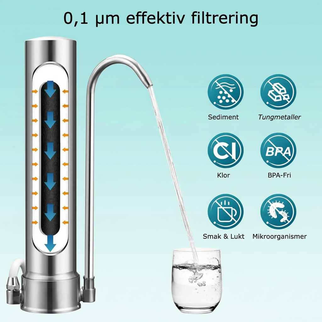 Genomskärning av Dricksvattenrenare-filter